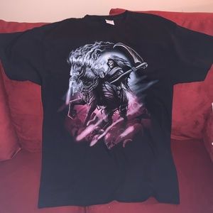 Gildan Black Short Sleeve Tee with Striking Graphic